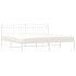 Estructura de cama de metal con cabecero blanco 193x203