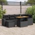 Set de sofás de jardín 7 pzas con cojines ratán sintético