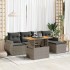 Set de muebles de jardín 6 pzas y cojines ratán sintético