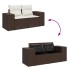 Set comedor de jardín 5 piezas y cojines ratán sintético