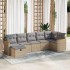 Set sofás de jardín 7 piezas y cojines ratán sintético