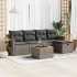 Set de muebles de jardín 6 pzas y cojines ratán sintético