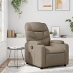 Sillón reclinable de cuero sintético color capuchino