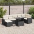 Set de sofás de jardín y cojines 8 piezas ratán sintético