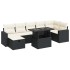 Set de sofás de jardín y cojines 8 piezas ratán sintético