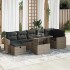 Set de sofás de jardín y cojines 8 piezas ratán sintético