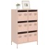 Aparador acero rosa 68x39x101,5