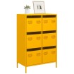 Aparador acero amarillo mostaza 68x39x101,5 cm