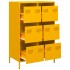 Aparador acero amarillo mostaza 68x39x101,5