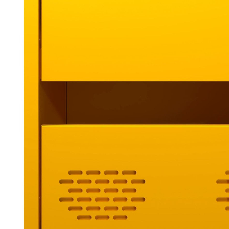 Aparador acero amarillo mostaza 68x39x101,5