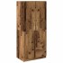 Armario de madera de ingeniería madera envejecida 80x52x180