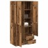 Armario de madera de ingeniería madera envejecida 80x52x180
