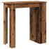 Mesa bar con estante almacenaje envejecida 102x50x103,5