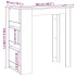 Mesa bar con estante almacenaje envejecida 102x50x103,5