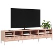Mueble para TV acero laminado en frío rosa 202x39x43,5 cm