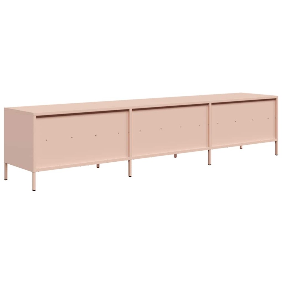 Mueble para TV acero laminado en frío rosa 202x39x43,5