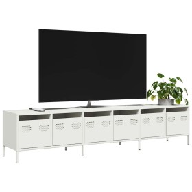 Mueble para TV acero laminado en frío blanco 202x39x43,5
