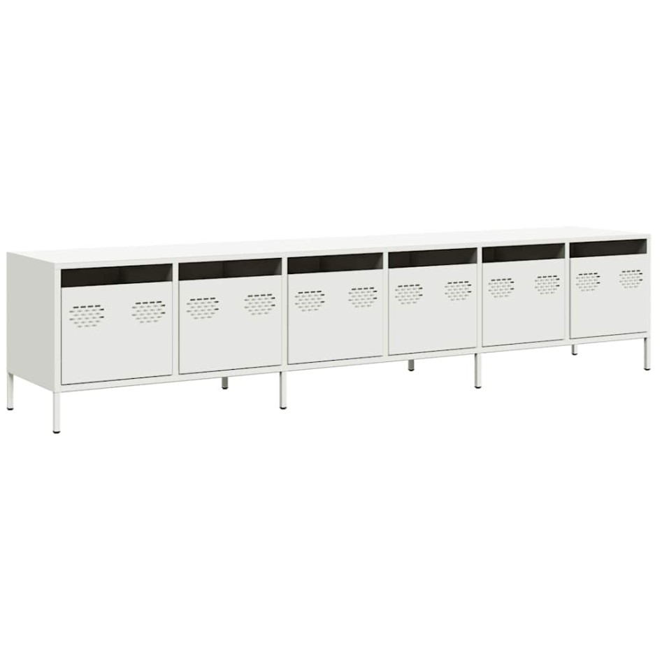 Mueble para TV acero laminado en frío blanco 202x39x43,5