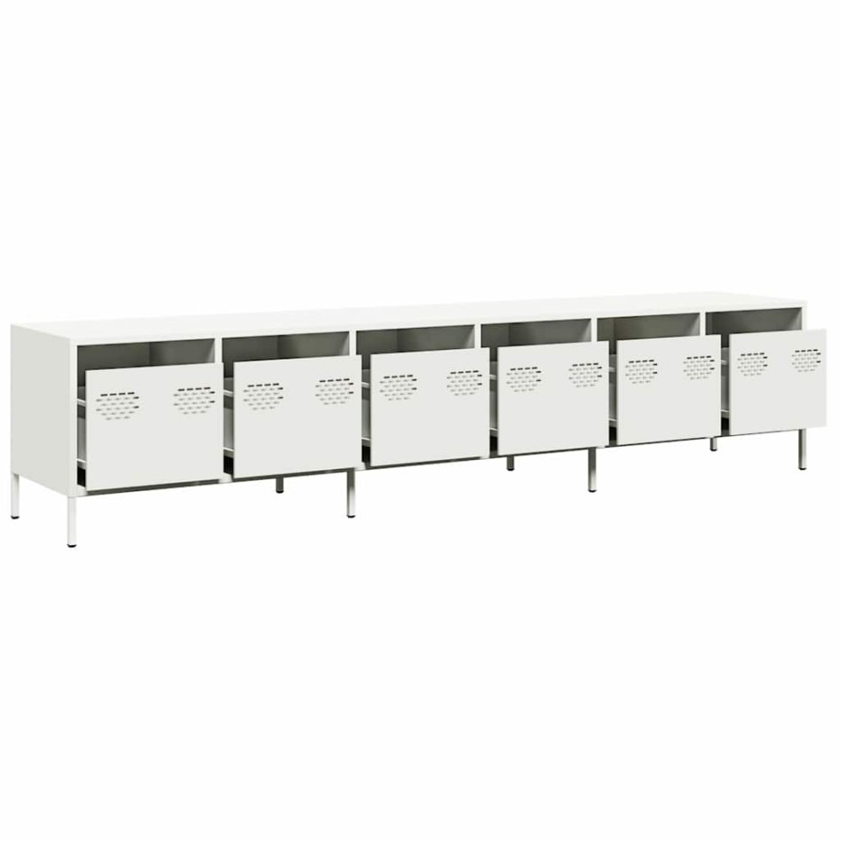 Mueble para TV acero laminado en frío blanco 202x39x43,5