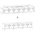 Mueble para TV acero laminado en frío blanco 202x39x43,5