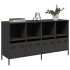 Aparador de acero laminado en frío negro 135x39x73,5
