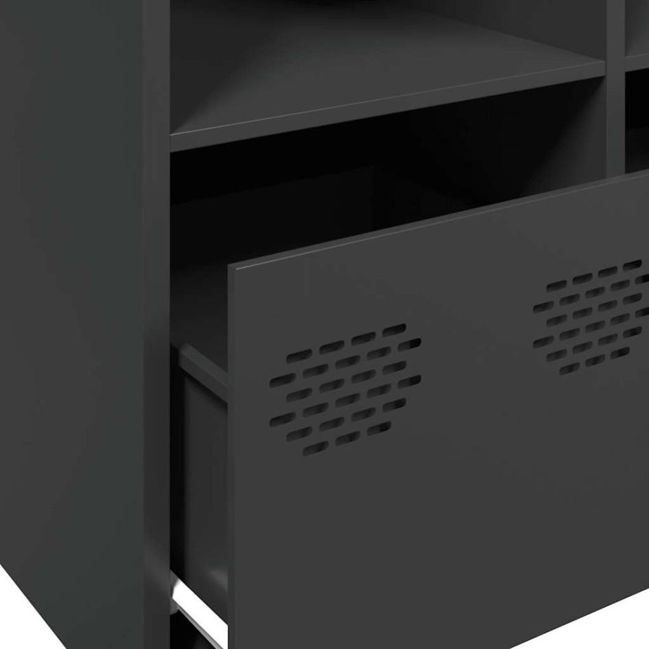 Aparador de acero laminado en frío negro 135x39x73,5