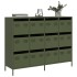 Aparador de acero laminado en frío verde oliva 135x39x103,5