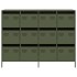 Aparador de acero laminado en frío verde oliva 135x39x103,5