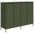 Aparador de acero laminado en frío verde oliva 135x39x103,5