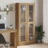 Aparador alto madera ingeniería roble artisan 82,5x30,5x185