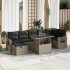 Set de sofás de jardín y cojines 8 piezas ratán sintético