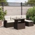 Set sofás de jardín 6 piezas y cojines ratán sintético
