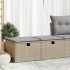 Set sofás jardín y cojines 2 pzas ratán sintético acacia