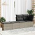 Set sofás jardín y cojines 2 pzas ratán sintético acacia
