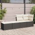 Set sofás jardín y cojines 2 pzas ratán sintético acacia