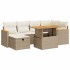 Set de sofás de jardín y cojines 8 piezas ratán sintético