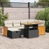 Set de sofás de jardín y cojines 8 piezas ratán sintético