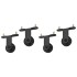 Kit de herrajes de puertas correderas acero negro 2 uds 200