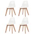 Sillas de comedor 4 unidades plástico