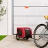 Remolque de bicicleta mascotas hierro tela Oxford rojo