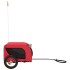 Remolque de bicicleta mascotas hierro tela Oxford rojo