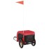 Remolque de bicicleta mascotas hierro tela Oxford rojo