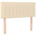 Cama box spring con colchón tela color crema 80x200