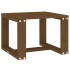 Tumbonas con mesa 2 uds madera maciza de pino marrón