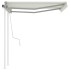 Toldo manual retráctil con postes color crema 3x2,5
