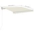 Toldo manual retráctil con postes color crema 3x2,5