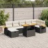 Set de muebles de jardín 5 pzas y cojines ratán sintético