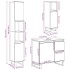 Set muebles de baño 2 piezas madera contrachapada gris