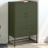 Aparador de acero verde oliva 68x39x111,5