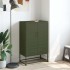 Aparador de acero verde oliva 68x39x111,5